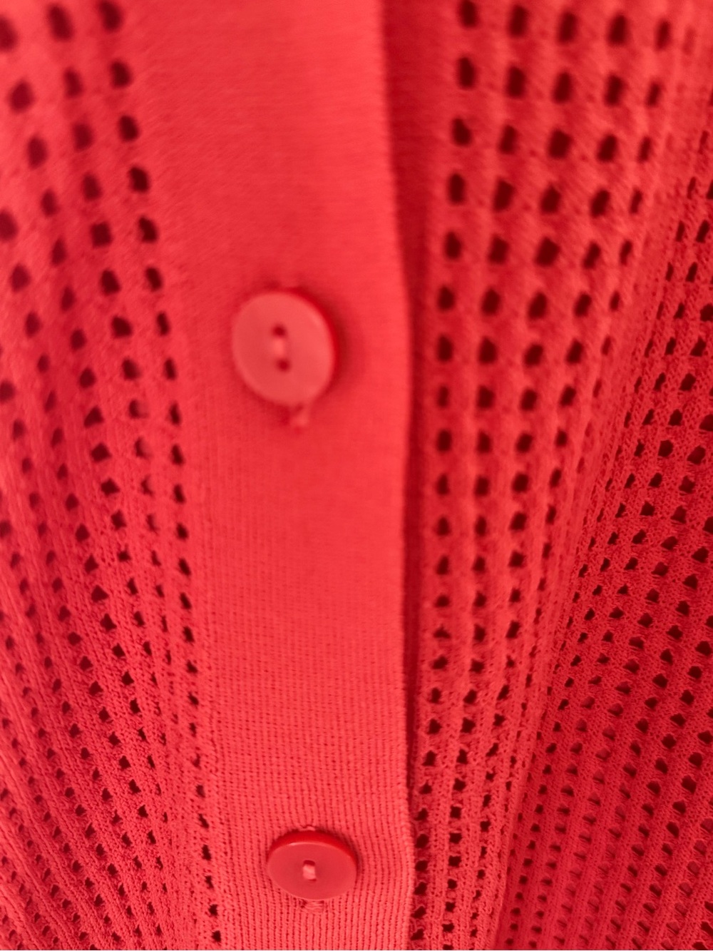 EUC Chico's Open Knit Button-Up Cardi & Tank Top SZ 2 (L/12) Coral/Burnt Orange - Picture 5 of 16